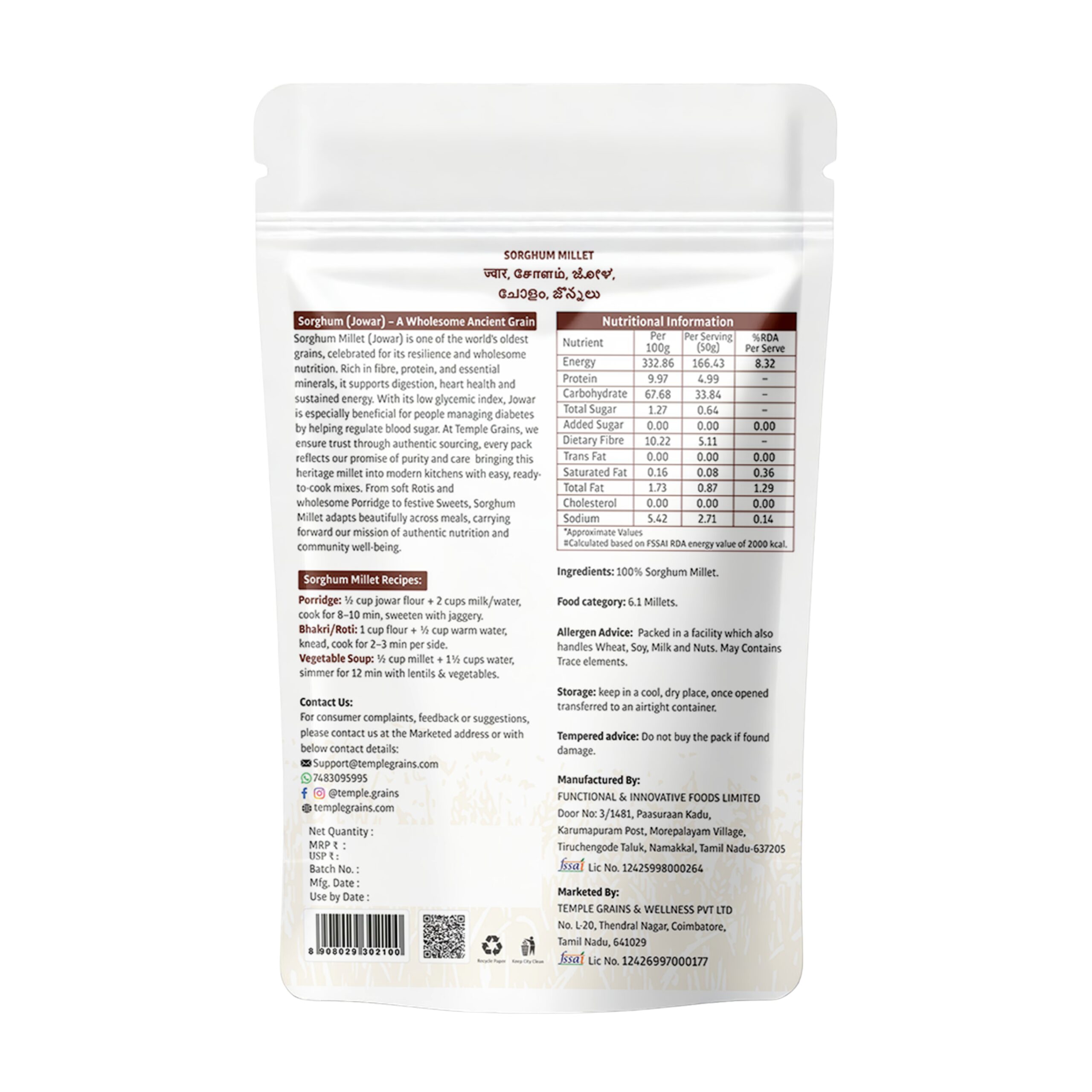 Sorghum Millet (Jowar)